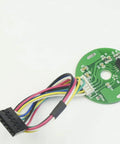 775 Size Permanent Magnet DC Motor With AB Phase Hall Encoder circuit board with wiring and green PCB design