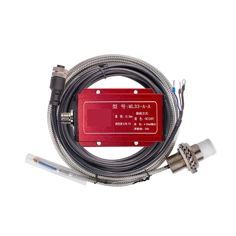 Eddy Current Displacement Sensor 25mm Non Contact Top Notch High Precision Pro Grade ML33-A-A, red box with cables.