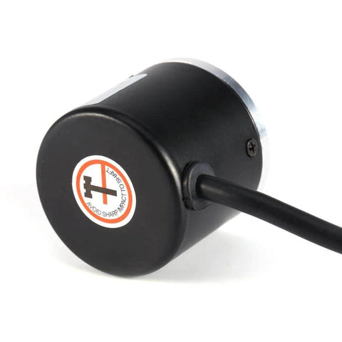 Back view of 600PPR Photoelectric Incremental Rotary Encoder With 5V To 24V Wide Voltage AB Two Phase 6mm Shaft for CNC Robotics