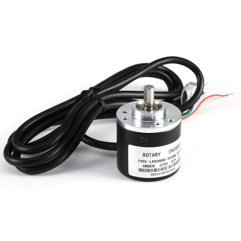 600PPR Photoelectric Incremental Rotary Encoder With 5V To 24V Wide Voltage AB Two Phase 6mm Shaft for CNC and robotics.