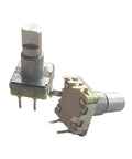 Rotary Encoder With Push Switch, Self Spring Return, 5pin Plug In Type, 15mm Half Shaft for Arduino and Microcontroller Projects