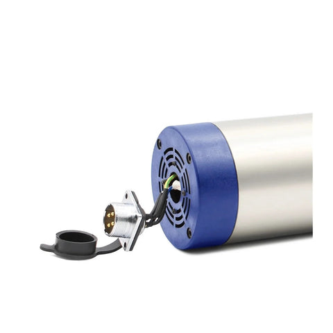 CNC Milling Spindle 1.5kW ER16 Water Cooled 0-24000 RPM 400Hz High Speed Spindle With 4 Bearings 0.01mm Runout 380V connector view