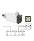 2.2kW ER25 CNC Spindle With 18000 RPM And 300 Hz Air Cooled Four Ceramic Ball Bearings, square mount, wiring diagram