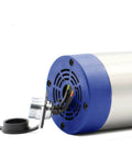 Close-up of Air Cooling Spindle Motor 2.2kW ER20, 80mm body, featuring 4 ceramic bearings, 400Hz high-speed cooling, ideal for CNC milling.