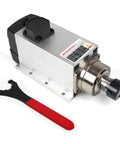 Powerful 4.5 KW Air Cooled Spindle Motor For CNC Router Milling And Engraving 18000 RPM with wrench, side view