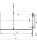 Technical drawing of 65mm 800W Four Bearing High Speed Electric Spindle Motor for CNC Machines Air Cooled details
