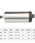 High Speed CNC Spindle Motor Air Cooled 800W 1.5KW 2.2KW With Four Bearings 220V Live Spindle Axial Preload, motor specs table
