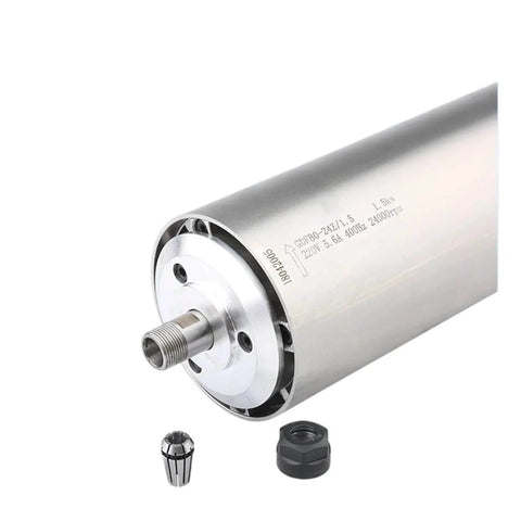 High Speed CNC Spindle Motor Air Cooled 800W 1.5KW 2.2KW With Four Bearings 220V Live Spindle Axial Preload For Precision CNC Routers