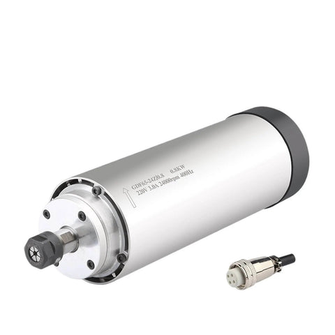 High Speed CNC Spindle Motor Air Cooled 800W 1.5KW 2.2KW With Four Bearings 220V Live Spindle Axial Preload