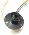 High Speed Ball Conductive Slip Ring 12 Wire 2A Collector Ring for rotating joints with visible wires and black housing