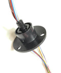 High Speed Ball Conductive Slip Ring 12 Wire 2A Collector Ring for rotating joints, black rotary connector with multicolored wires