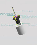 Diagram of High Speed Ball Conductive Slip Ring 12 Wire 2A Collector Ring For Rotating Joints with labeled components