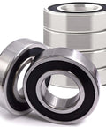 HiTemp C3 Upgraded Spindle Bearing Set 6 Pack For High Speed Performance with 400F Synthetic Grease, shown close-up and stacked