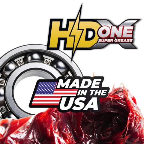 Pro Grade Heavy Duty High Temp Bearing Grease For Mowers And Spindles, ball bearing and grease with Made in the USA logo