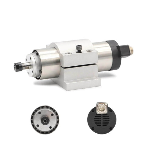 0.8kW ER11 Air Cooled Spindle Motor For Engraving, Milling And Grinding, 65mm Chuck, Ball Bearings, High Torque CNC Spindle