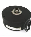 70 Lb-In 90 VDC Magnetic Particle Brake for industrial machinery, compact black unit, precise torque control