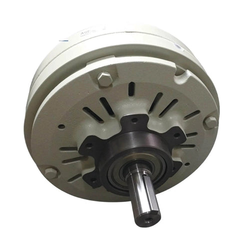Heavy Duty Magnetic Particle Clutch 100 Newton For Textile Machine close-up view of front shaft and casing