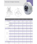 Hollow Shaft Magnetic Particle Brake For Industrial Equipment, 25Nm Torque, specs and diagrams of model PB-B3-2.5