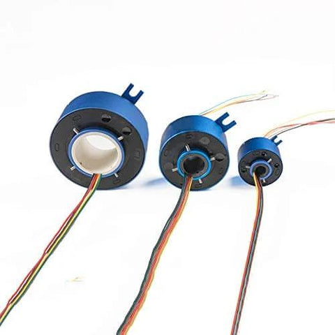 Hollow Slip Ring Rotary Connector For Signal And Power 2 4 6 12 Circuit 10A Rating With 50Mm Inner Hole And 113Mm Outer Diameter