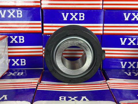 GW211PPB21 Agricultural Heavy Duty Bearing Round Bore Bearing with rubber on display.