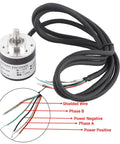 Image of an Incremental Rotary Encoder with AB Two Phase Output for Industrial Measurement showing wiring and connections.