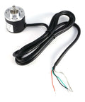 Incremental Rotary Encoder Module with 600 PPR Pulses, DC 5 to 24V, dual-phase, with cables, shown on a white surface.