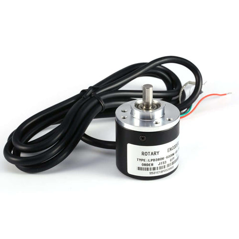 Incremental Rotary Encoder Module with 600 PPR Pulses, dual-phase, DC 5-24V, front view, used in smart control systems and machines