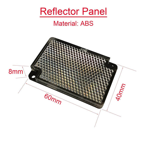 Indoor Wall Mounted Photoelectric Beam Sensor With NPN And NO NC Switchable Output, reflector panel made of ABS material