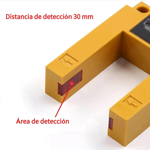 Inductive Photoelectric Switch For Pro Projects No-Nonsense NPN 3-Wire Output DC 10-30V U-Shaped Design Close-Up