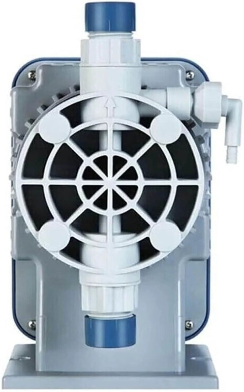 Front view of Electromagnetic Diaphragm Metering Pump Built Tough For Industrial Use Polypropylene Chemical Metering Pump Ideal For Water Treatment