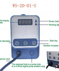 Front view of Electromagnetic Diaphragm Metering Pump control panel with digital display screen and operational buttons, model WS-20-01-S.