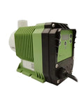 Heavy Duty Diaphragm Metering Pump 220V Electromagnetic Dosing Pump side view, green casing, digital display, 1.08L, 8.2 Bar, acid alkali chlorine