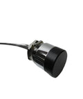 Displacement Sensor With AH-422 Amplifier for Industrial Automation, showing front view, black cylindrical design, cable attached