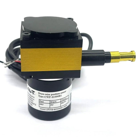 1000mm Draw Wire Encoder With 24V DC Supply And 0 To 5K Ohm Output, Pro Grade High Precision Linear Position Sensor for Cylinders