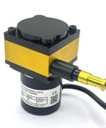 1000mm Draw Wire Encoder With 24V DC Supply And 0 To 5K Ohm Output, black and gold design, pro grade sensor close-up view