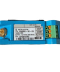 Eddy Current Displacement Sensor Model 330980-50-05 in blue casing, front view, suitable for precise linear position sensing.