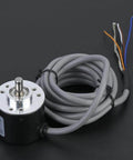 5 To 26V DC Incremental Rotary Encoder With 38mm Diameter NPN Open Collector Output ABZ 3 Phase General Purpose Encoder With 2m Wiring Cable 360 Pulses Per Revolution Ideal For CNC Machines Robotics And Industrial Automation