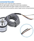 5 To 26V DC Incremental Rotary Encoder With 38mm Diameter NPN Open Collector Output ABZ 3 Phase Showing Wiring Cable