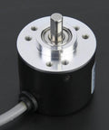 Front view of Incremental Encoder With Quick Response Internal ASIC System Wide Voltage 5 To 26 Volts 38 Millimeter Diameter 1024 PPR