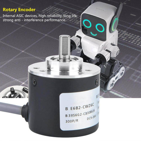 Incremental Rotary Encoder 300P R Pro Grade 5 To 26V DC 38mm Diameter NPN Open Collector ABZ Three Phase Encoder with robot
