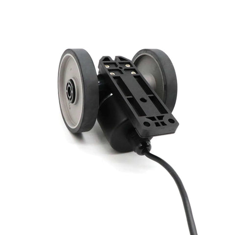 Autonics ENC 1 2 T 24 Incremental Rotary Encoder with dual wheels and cable, built tough for industrial use