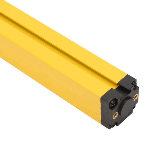 Heavy Duty Pro Grade Light Curtain Sensor Switch 24V DC NPN NC with infrared photoelectric safety grating, 40mm beam pitch, yellow casing