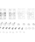Mounting brackets and screws for Heavy Duty Pro Grade Light Curtain Sensor Switch 24V DC NPN NC With Infrared Photoelectric Safety Grating.