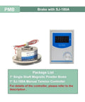 Compact Micro Magnetic Powder Brake Clutch System For Industrial-Grade Use, with SJ-180A tension controller and brake unit
