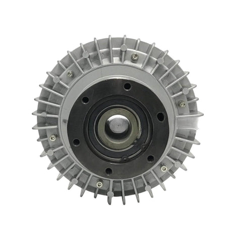 Front view of Pneumatic Shaft Magnetic Particle Brake Clutches for industrial equipment showing design and build.