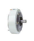 Industrial Magnetic Particle Brake And Clutch System FZ Series, side view, FZ100 Y color finish, heavy duty torque, smooth engagement.