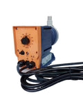 Front view of Precise Metering Pump For Liquids CONC1002 Series Electromagnetic Diaphragm Pump with control dial and cables visible.