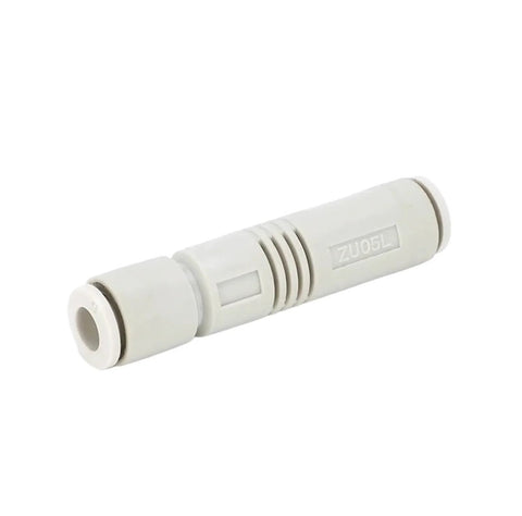 Pro Grade Pneumatic Ejector Vacuum System For Industrial Automation Air Suction Device, cylindrical white design for tight spaces.