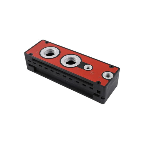 Pneumatic Multi Stage Vacuum Ejector Pump For Industrial Automation And Material Handling, compact red and black unit, top view