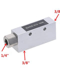 Industrial Workhorse Vacuum Generator Ejector Valve CV20H, showing 3/8" and 1/4" connections, for pneumatic air exhaust, series CV10 15 20 25.